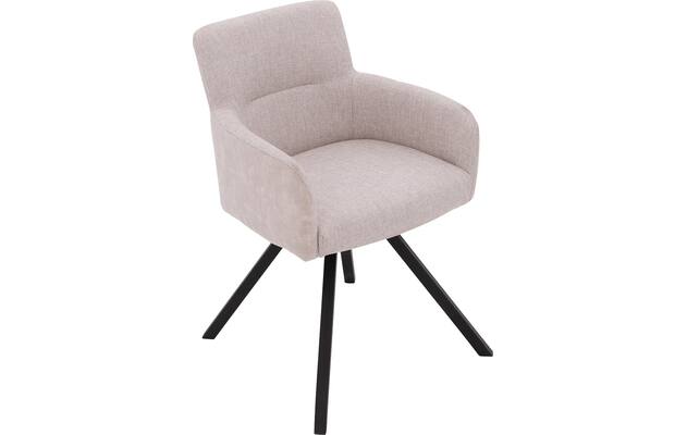Goossens eetkamerstoel jesse beige stof - 8234500-{merk}-proefmodel-proefmodel-05